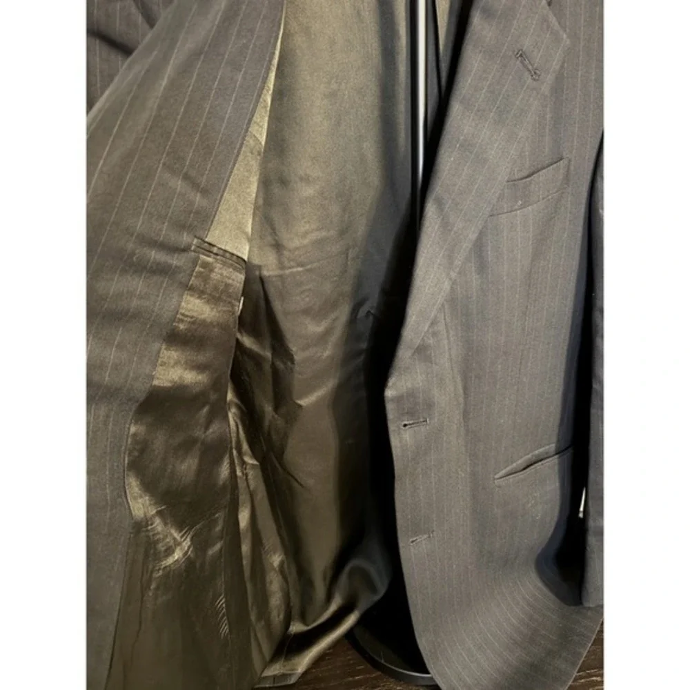 Austin Reed Men's‎ Black Fine Pinstripe Sport Coat Jacket Lined 40R Size